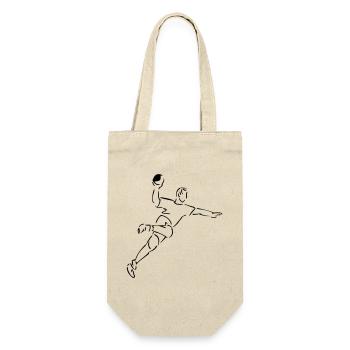 Handball - Geschenkbeutel für Flaschen - Natur - Vorne