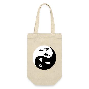 Yin Yang Ghosts I Halloween - Gift Bag for Bottles - nature - Front