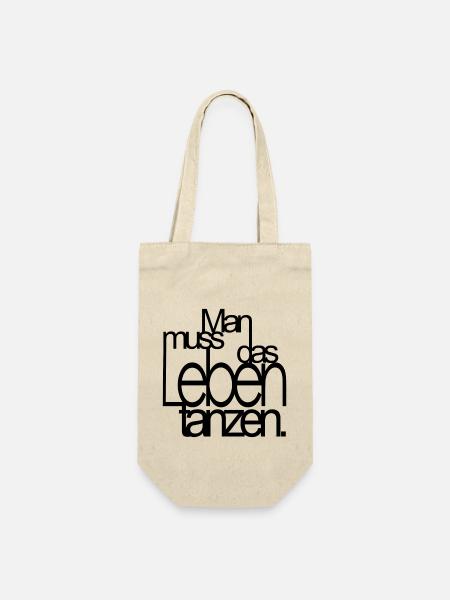 man muss das Leben tanzen von Nietzsche - Geschenkbeutel für Flaschen - Natur