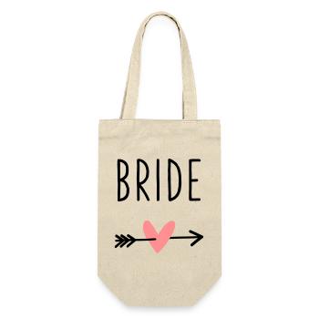 Coeur de mariée cupidon arrow enterrement de vie de garçon - Sac à bouteille - nature - Devant