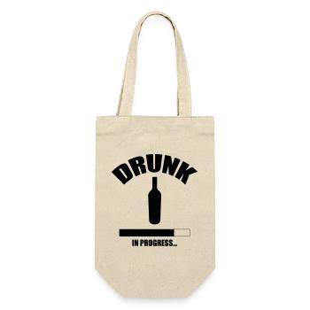 Drunk in progress... - Geschenkbeutel für Flaschen - Natur - Vorne