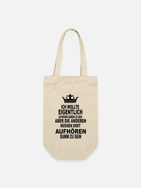 Lustige Sprüche - Geschenkbeutel für Flaschen - Natur