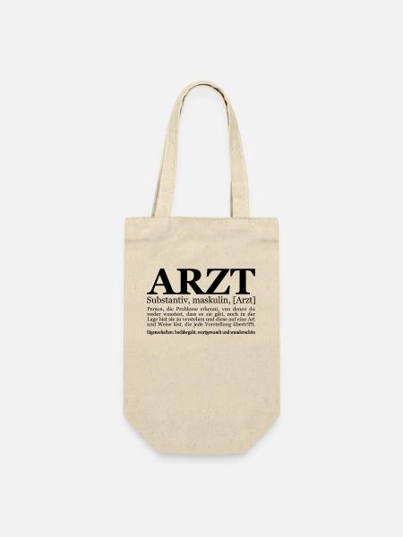 lustiges Arzt Geschenk Ärztin Ärzte Doktor Idee - Geschenkbeutel für Flaschen - Natur