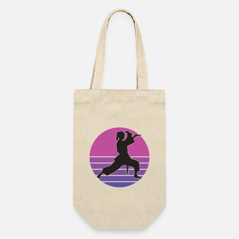 karate karate Mädchen karate Kinder Karate - Geschenkbeutel für Flaschen - Natur
