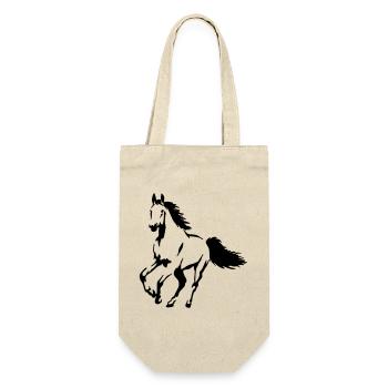 stallion - mare - foal - horse - Gift Bag for Bottles - nature - Front