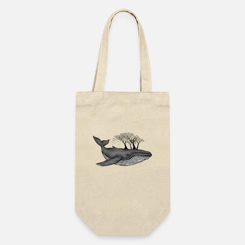 Conservation whale with trees gift idea - Gift Bag for Bottles - nature