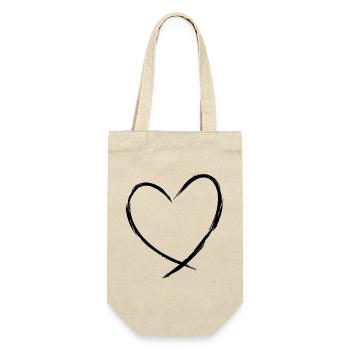 heart love symbol gift birthday friendship - Gift Bag for Bottles - nature - Front