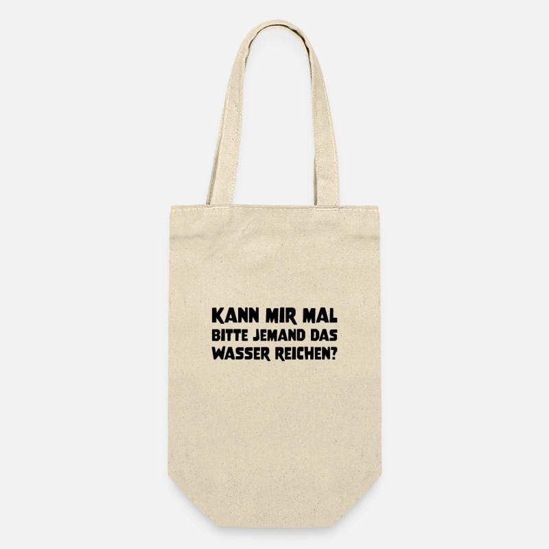 Kann mir mal bitte jemand das Wasser reichen? Idee - Geschenkbeutel für Flaschen - Natur