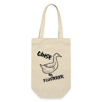 Gänse Flüsterer - Geschenkbeutel für Flaschen - Natur - Vorne