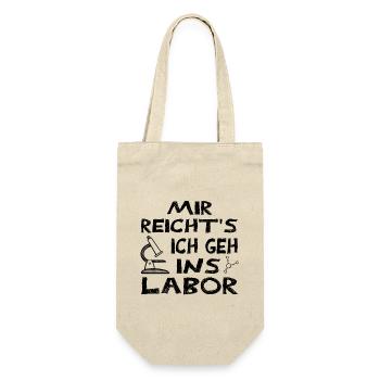 Labor Forschung - Geschenkbeutel für Flaschen - Natur - Vorne