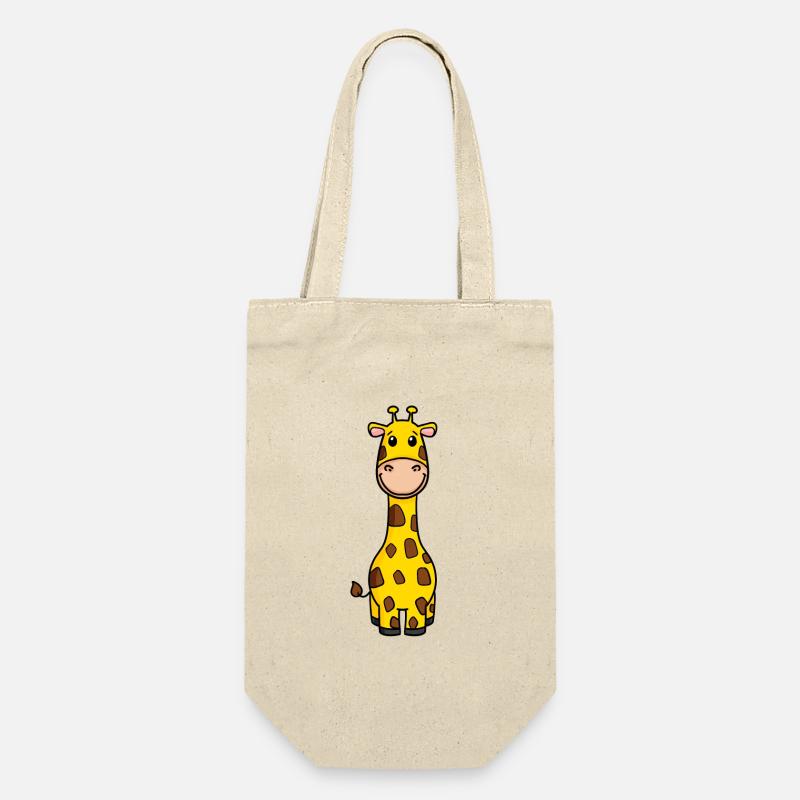 Giraffe - Geschenkbeutel für Flaschen - Natur