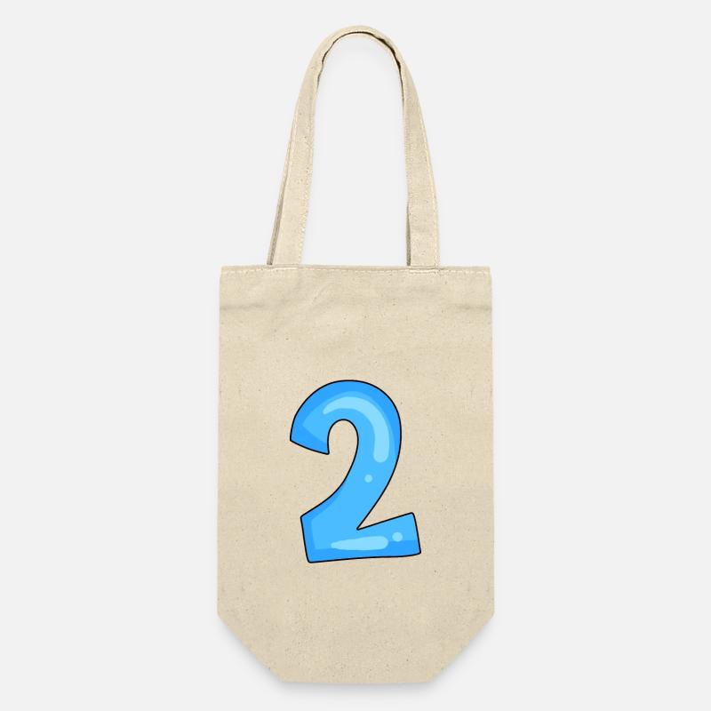 2 blue - Gift Bag for Bottles - nature