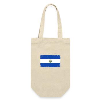 El Salvador Heartbeat Flag Vintage El Salvador - Gift Bag for Bottles - nature - Front
