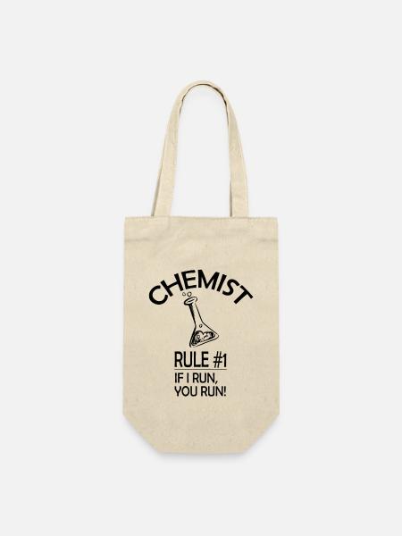 Chemiker funny - Geschenkbeutel für Flaschen - Natur
