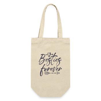 Besties forever - Gift Bag for Bottles - nature - Front