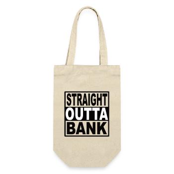 Straigt Outta Bank - Geschenkbeutel für Flaschen - Natur - Vorne