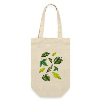 Zimmerpflanzen Pflanzen Blätter - Geschenkbeutel für Flaschen - Natur - Vorne