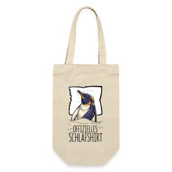 Offizielles Schlafshirt Pinguin Schlafanzug - Geschenkbeutel für Flaschen - Natur - Vorne