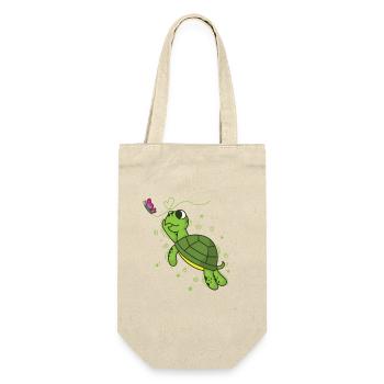 Turtle with Butterfly Reptile Water - Gift Bag for Bottles - nature - Front