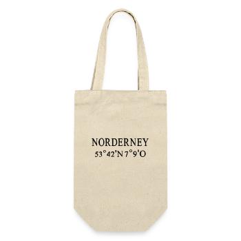 Norderney Koordinaten Insel - Geschenkbeutel für Flaschen - Natur - Vorne