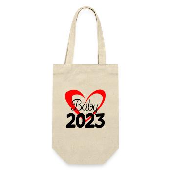 Bébé 2023 - Nouveau-né 2023 Cadeau bébé - Sac à bouteille - nature - Devant