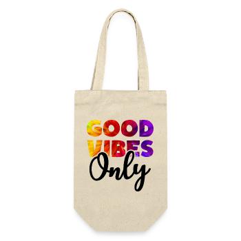 GOOD VIBES ONLY Positive Vibes - Gift Bag for Bottles - nature - Front