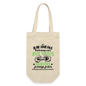 Je ne joue pas tout le temps aux jeux vidéos - Sac à bouteille - nature - Devant