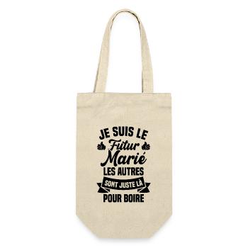 Je suis le futur marié humour cadeau futur marié - Sac à bouteille - nature - Devant