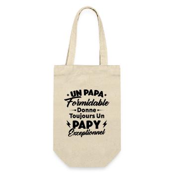 Cadeau pour grand-père - Un papy exceptionnel - Sac à bouteille - nature - Devant