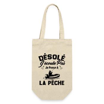 Désolé J'écoute Pas Je Pense A La Pêche Humour - Sac à bouteille - nature - Devant