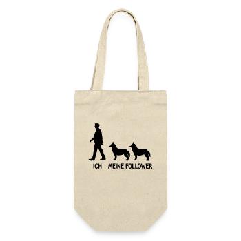 Ich Meine Follower Husky Hunde Züchter Hund - Geschenkbeutel für Flaschen - Natur - Vorne