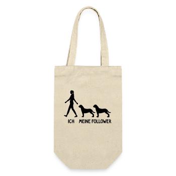 Ich Meine Follower Rottweiler Hunde Züchter Hund - Geschenkbeutel für Flaschen - Natur - Vorne