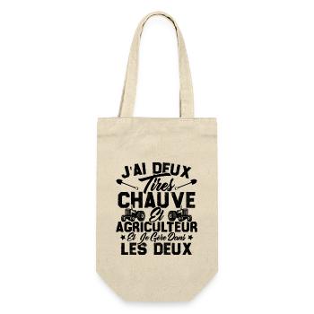 Chauve Agriculteur / Humour Cadeau Agriculture - Sac à bouteille - nature - Devant