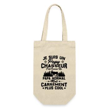 Papy chasseur comme papy normal mais plus cool - Sac à bouteille - nature - Devant