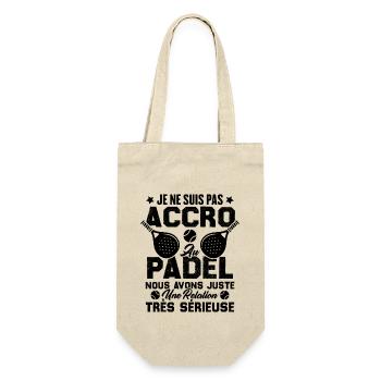 Pas accro au padel juste relation sérieuse - Sac à bouteille - nature - Devant