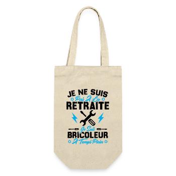 Pas à la retraite je suis bricoleur à temps plein - Sac à bouteille - nature - Devant