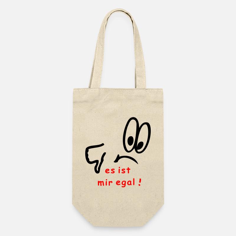 es ist mir egal, comic - Geschenkbeutel für Flaschen - Natur