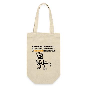 dinosaure. Mangeons, les enfants. !! - Sac à bouteille - nature - Devant