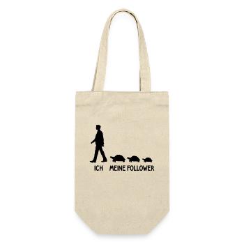 Ich Meine Follower Schildkröte Zoo Reptilien - Geschenkbeutel für Flaschen - Natur - Vorne