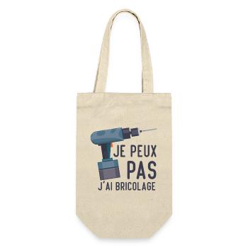 Je peux pas j'ai bricolage Humour cadeau - Sac à bouteille - nature - Devant