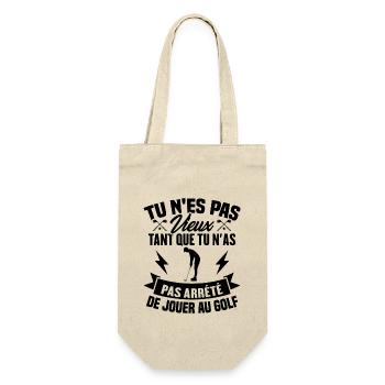 Tu n'es pas vieux / Cadeau joueur de golf - Sac à bouteille - nature - Devant
