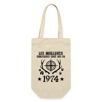 Chasseur | Anniversaire chasseur 1974 cadeau 1974 - Sac à bouteille - nature - Devant
