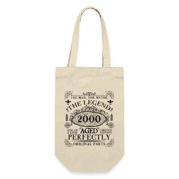 2000 | Die Legende seit 2000 Geburtstag - Geschenkbeutel für Flaschen - Natur - Vorne