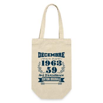 décembre 1963 Edition original | Vintage 1963 - Sac à bouteille - nature - Devant