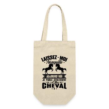 Cadeau aujourd'hui je parle seulement à mon cheval - Sac à bouteille - nature - Devant