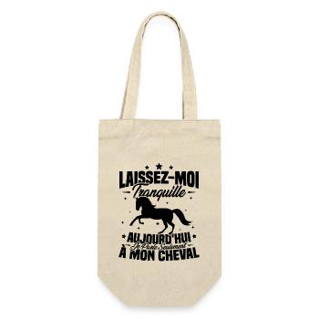 Cadeau aujourd'hui je parle seulement à mon cheval - Sac à bouteille - nature - Devant