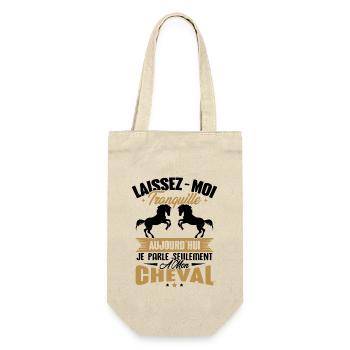 Cadeau aujourd'hui je parle seulement à mon cheval - Sac à bouteille - nature - Devant
