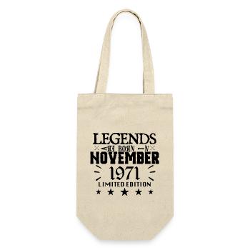 November 1971 | 1971 Legenden wurden im November geboren - Geschenkbeutel für Flaschen - Natur - Vorne