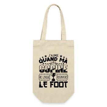 Le Foot | Ma Copine et Le football - Sac à bouteille - nature - Devant