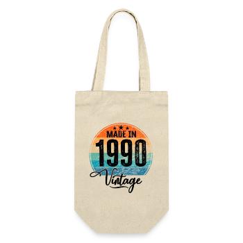 Millésime Fabriqué en 1990 Année de naissance 1990 Anniversaire - Sac à bouteille - nature - Devant